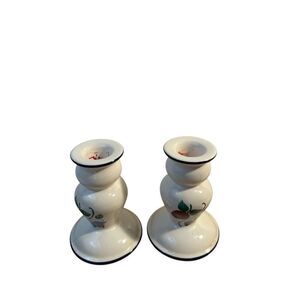 Princess House Orchard Medley Fruit‎ Candle stick holders